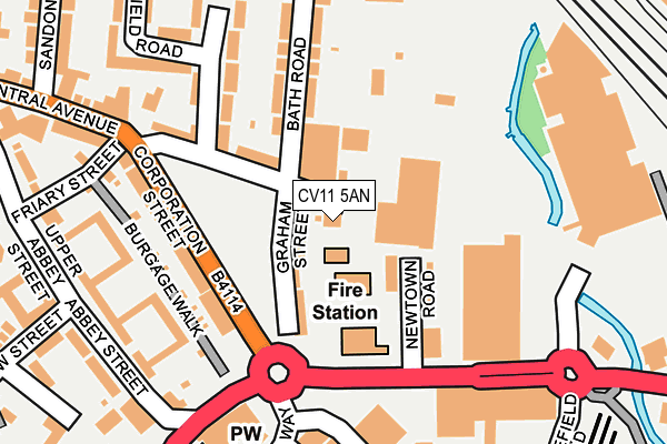 CV11 5AN map - OS OpenMap – Local (Ordnance Survey)