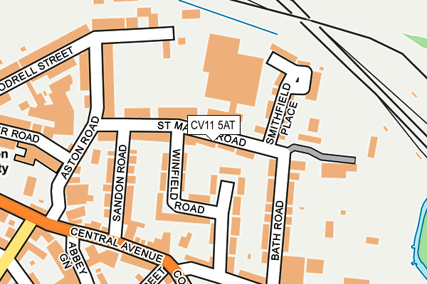 CV11 5AT map - OS OpenMap – Local (Ordnance Survey)