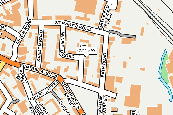 CV11 5AY map - OS OpenMap – Local (Ordnance Survey)