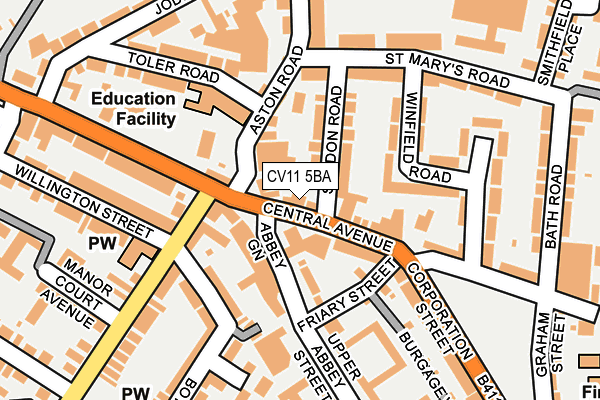 CV11 5BA map - OS OpenMap – Local (Ordnance Survey)