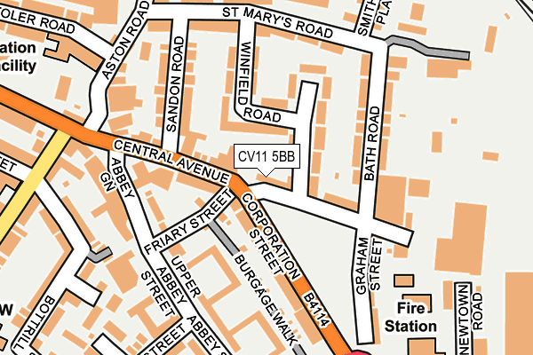 CV11 5BB map - OS OpenMap – Local (Ordnance Survey)