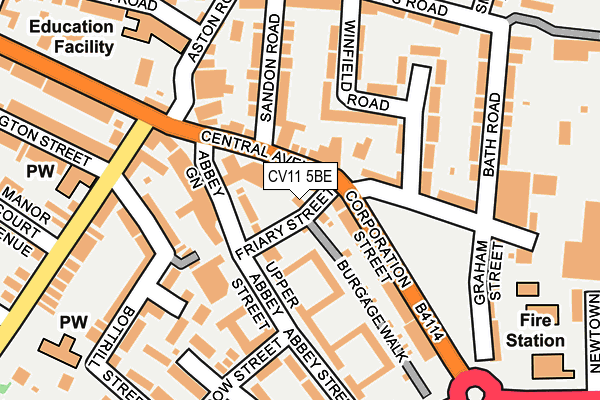 CV11 5BE map - OS OpenMap – Local (Ordnance Survey)