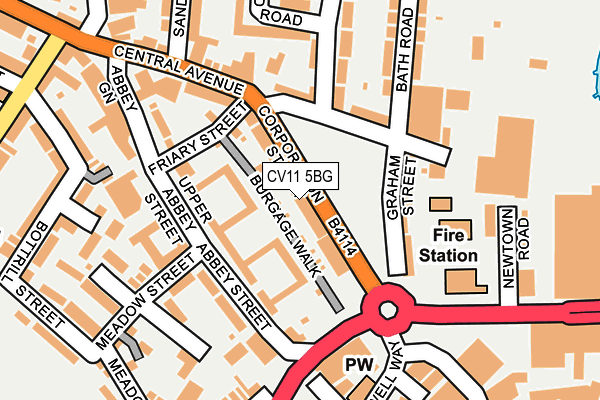 CV11 5BG map - OS OpenMap – Local (Ordnance Survey)