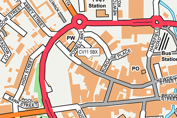 CV11 5BX map - OS OpenMap – Local (Ordnance Survey)