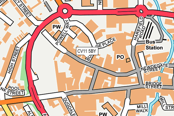 CV11 5BY map - OS OpenMap – Local (Ordnance Survey)