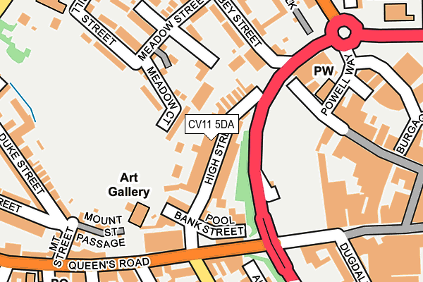 CV11 5DA map - OS OpenMap – Local (Ordnance Survey)