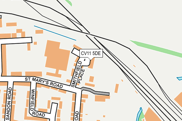 CV11 5DE map - OS OpenMap – Local (Ordnance Survey)