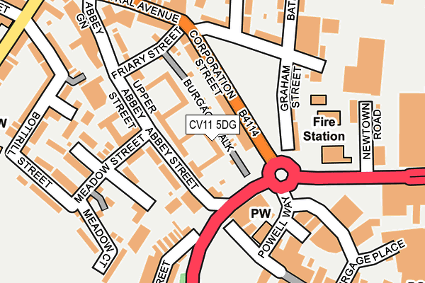 CV11 5DG map - OS OpenMap – Local (Ordnance Survey)