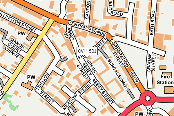 CV11 5DJ map - OS OpenMap – Local (Ordnance Survey)