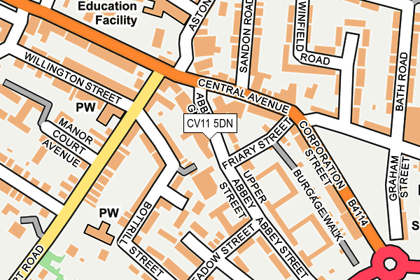 CV11 5DN map - OS OpenMap – Local (Ordnance Survey)