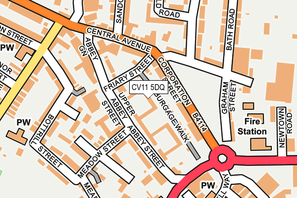 CV11 5DQ map - OS OpenMap – Local (Ordnance Survey)