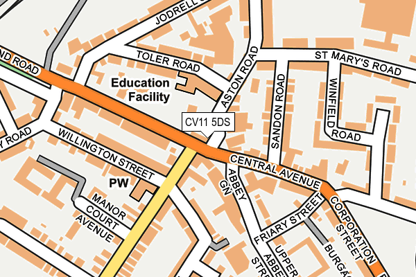 CV11 5DS map - OS OpenMap – Local (Ordnance Survey)