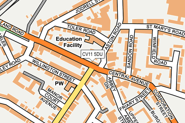 CV11 5DU map - OS OpenMap – Local (Ordnance Survey)