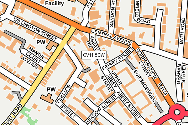 CV11 5DW map - OS OpenMap – Local (Ordnance Survey)