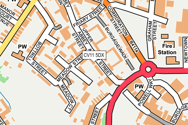 CV11 5DX map - OS OpenMap – Local (Ordnance Survey)