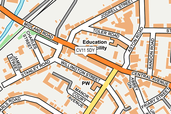 CV11 5DY map - OS OpenMap – Local (Ordnance Survey)