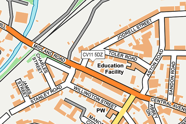 CV11 5DZ map - OS OpenMap – Local (Ordnance Survey)