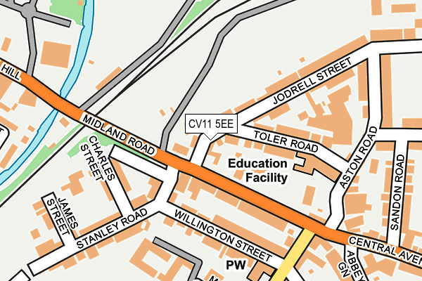 CV11 5EE map - OS OpenMap – Local (Ordnance Survey)
