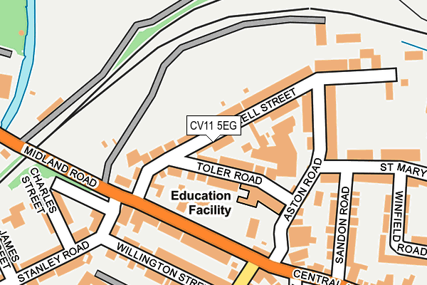 CV11 5EG map - OS OpenMap – Local (Ordnance Survey)