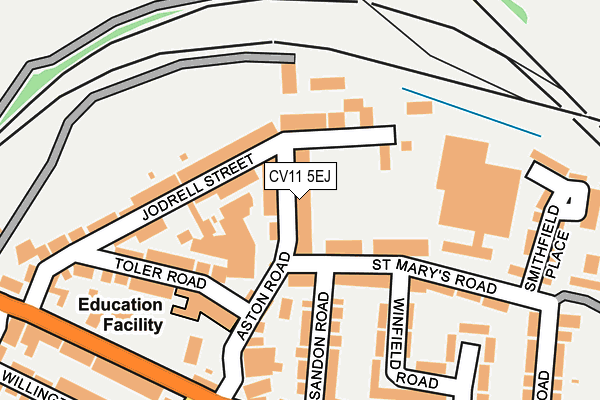 CV11 5EJ map - OS OpenMap – Local (Ordnance Survey)