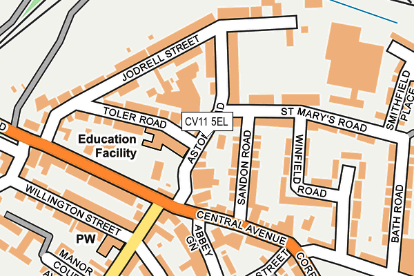 CV11 5EL map - OS OpenMap – Local (Ordnance Survey)