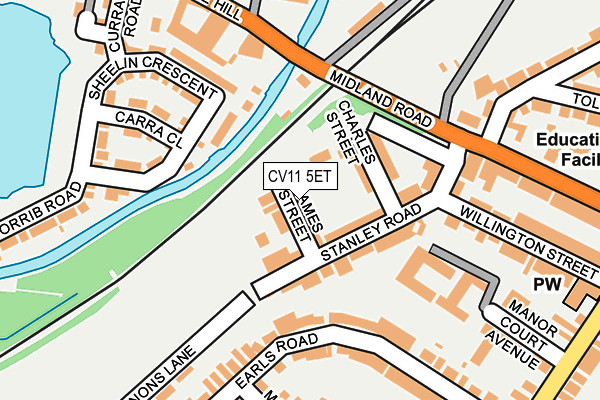 CV11 5ET map - OS OpenMap – Local (Ordnance Survey)