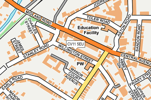 CV11 5EU map - OS OpenMap – Local (Ordnance Survey)