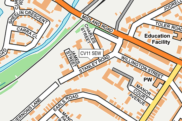 CV11 5EW map - OS OpenMap – Local (Ordnance Survey)