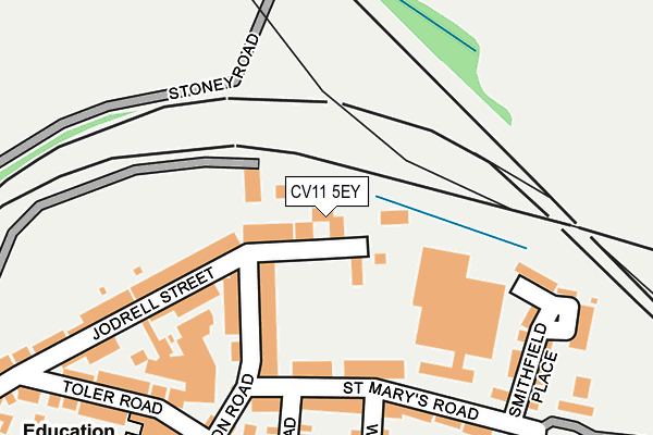 CV11 5EY map - OS OpenMap – Local (Ordnance Survey)