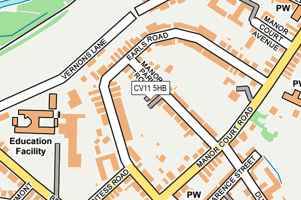 CV11 5HB map - OS OpenMap – Local (Ordnance Survey)
