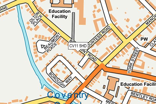 CV11 5HD map - OS OpenMap – Local (Ordnance Survey)