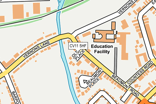 CV11 5HF map - OS OpenMap – Local (Ordnance Survey)