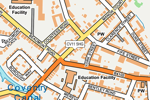 CV11 5HG map - OS OpenMap – Local (Ordnance Survey)