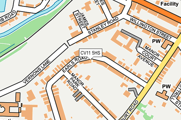 CV11 5HS map - OS OpenMap – Local (Ordnance Survey)