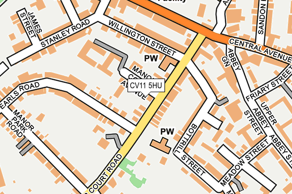 CV11 5HU map - OS OpenMap – Local (Ordnance Survey)