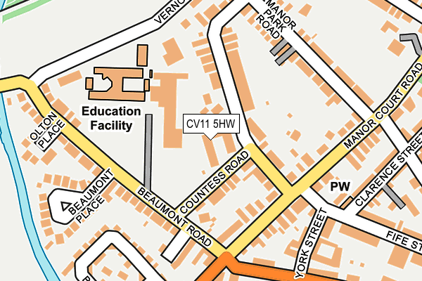 CV11 5HW map - OS OpenMap – Local (Ordnance Survey)