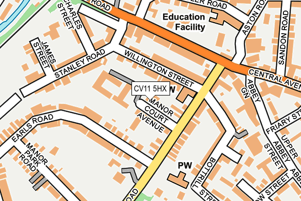 CV11 5HX map - OS OpenMap – Local (Ordnance Survey)