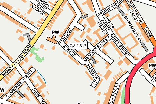 CV11 5JB map - OS OpenMap – Local (Ordnance Survey)