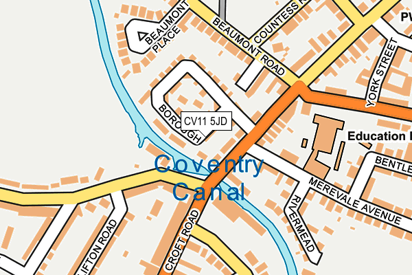 CV11 5JD map - OS OpenMap – Local (Ordnance Survey)