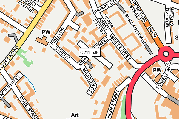 CV11 5JF map - OS OpenMap – Local (Ordnance Survey)