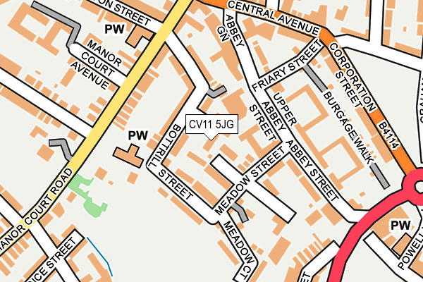 CV11 5JG map - OS OpenMap – Local (Ordnance Survey)