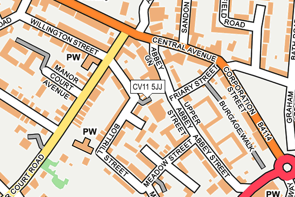 CV11 5JJ map - OS OpenMap – Local (Ordnance Survey)