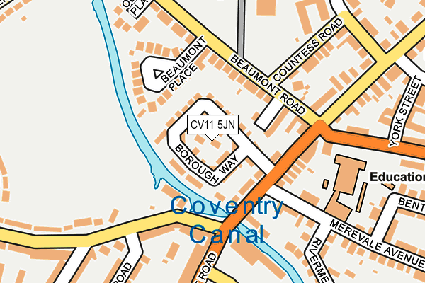 CV11 5JN map - OS OpenMap – Local (Ordnance Survey)