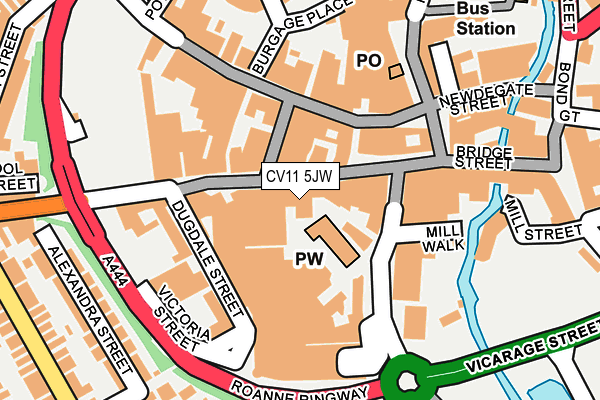 CV11 5JW map - OS OpenMap – Local (Ordnance Survey)