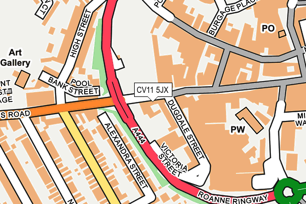 CV11 5JX map - OS OpenMap – Local (Ordnance Survey)