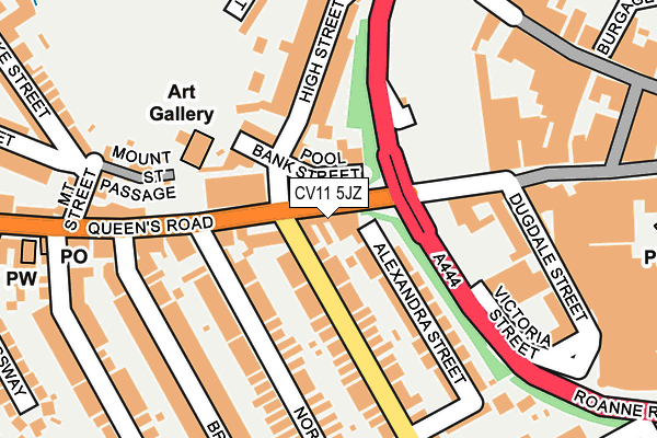 CV11 5JZ map - OS OpenMap – Local (Ordnance Survey)