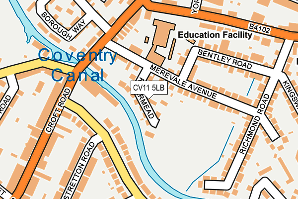 CV11 5LB map - OS OpenMap – Local (Ordnance Survey)