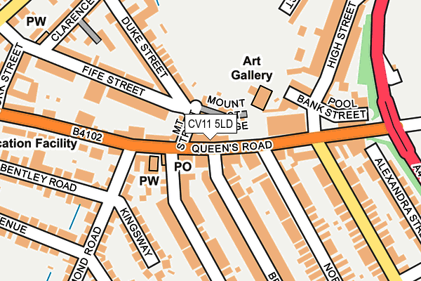 CV11 5LD map - OS OpenMap – Local (Ordnance Survey)