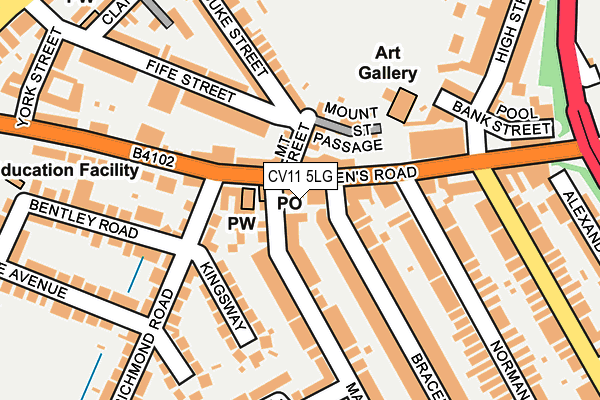 CV11 5LG map - OS OpenMap – Local (Ordnance Survey)