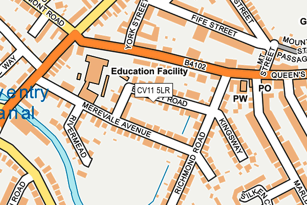 CV11 5LR map - OS OpenMap – Local (Ordnance Survey)